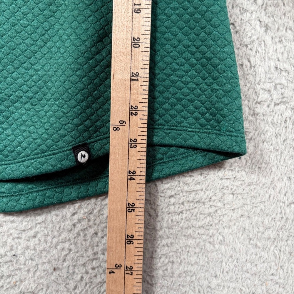 Marmot Quilted Funnel Neck Pullover Sweatshirt Green Womens M Thumbholes Outdoor - Picture 4 of 6